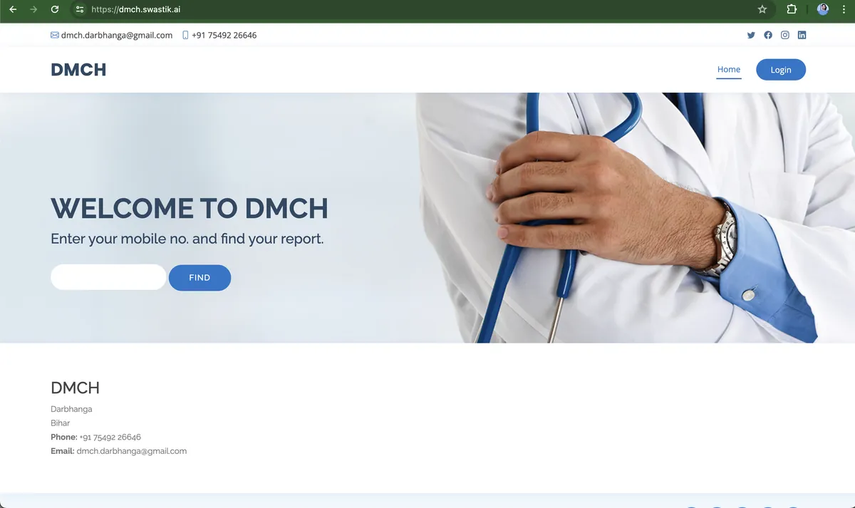 Darbhanga Medical College & Hospital management platform